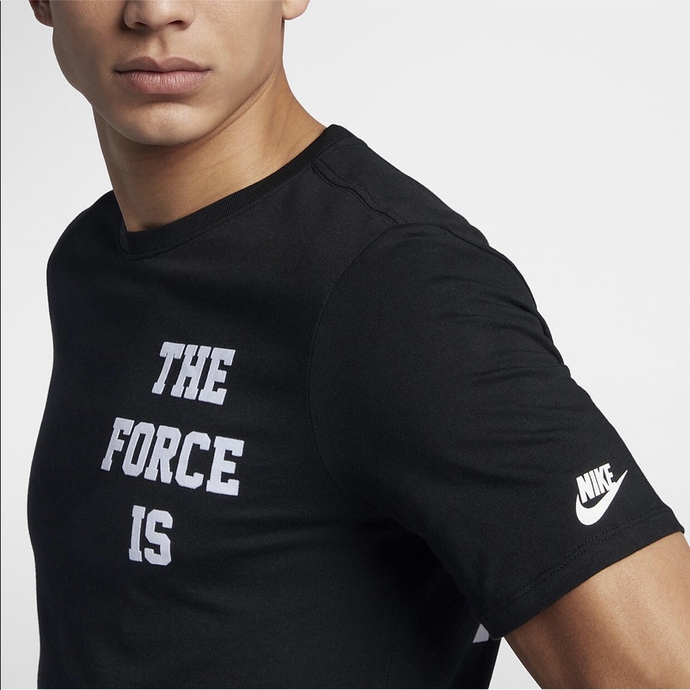 NIKE SPORTSWEAR THE FORCE IS FEMALE BLACK T-SHIRT - Picture 2 of 5